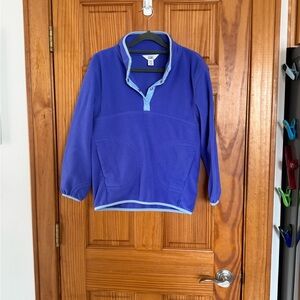 Athleta Girl Purple Pullover with Light Blue Trim